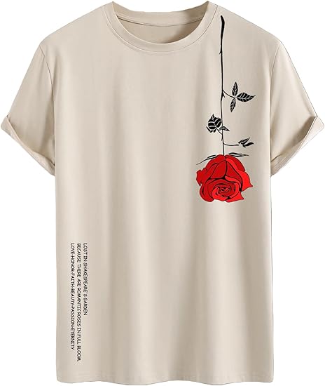 Streetwear Rose Graphic T-Shirt